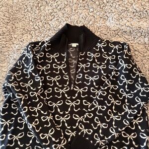 Anthropologie Maeve Black and White Sweater